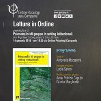 Presentazione libro "Psicoanalisi di gruppo in setting istituzionali"