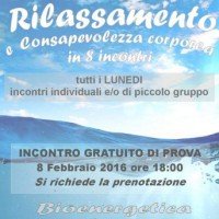 Rilassamento e consapevolezza corporea in 8 incontri