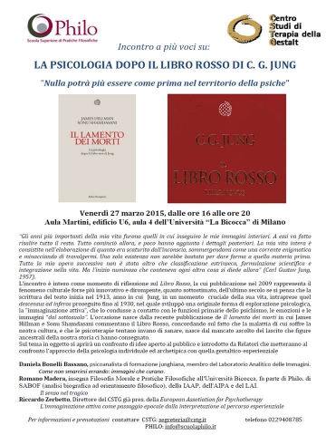 La psicologia dopo il Libro Rosso di C.G.Jung  "Nulla potrà più essere come prima nel territorio della psiche"