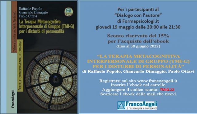 La Terapia Metacognitiva Interpersonale di Gruppo (TMI-G) per i disturbi di personalit&agrave;