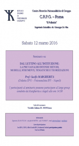 Dal lettino all'istituzione