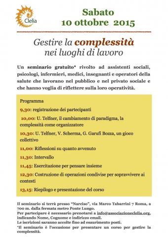Gestire la complessità nei luoghi di lavoro