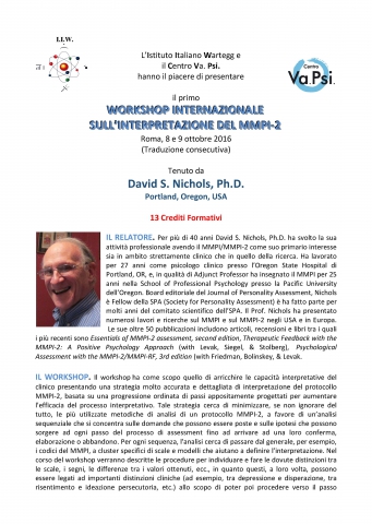 MMPI-2 - Workshop internazionale