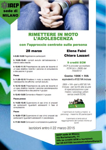 Rimettere in moto l'adolescenza