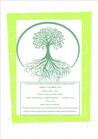 Maratona Costellazioni Familiari Sistemiche Fenomenologiche