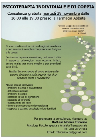 Consulenza psicologica gratuita