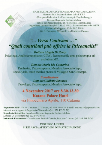 "...Verso l'autismo.." "Quali contributi può offrire la Psicoanalisi"