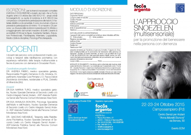 L'approccio Snoezelen (Multisensoriale)