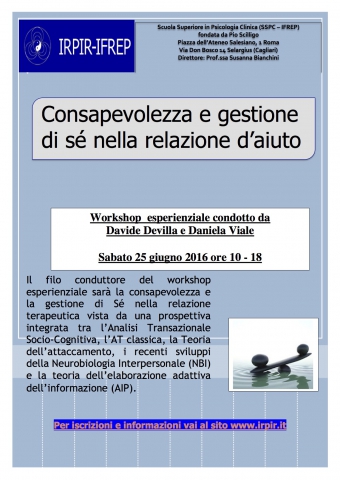 Consapevolezza e gestione di sé nella relazione di aiuto