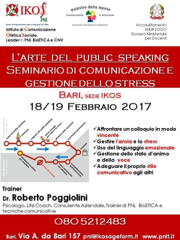 Public Speaking: comunicazione e gestione dello stress