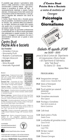 Psicologia e Giornalismo