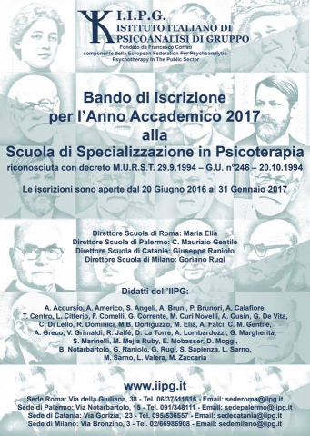 Bando di Iscrizione IIPG 2017