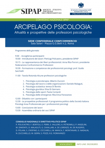 Arcipelago Psicologia: Attualità e prospettive delle professioni psicologiche