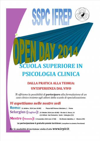 OPEN DAY 2014  "Dalla pratica alla teoria"  SSPC IFREP sede di Roma