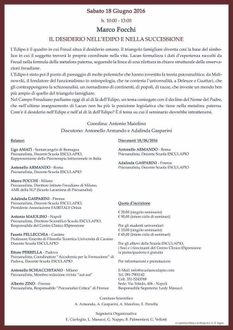 Il desiderio nell'Edipo e nella successione