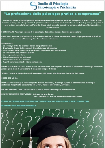 La professione dello psicologo: pratica e competenza.