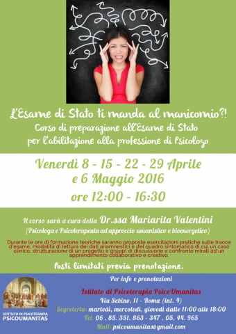 Esame di stato per psicologi e introduzione alla professione