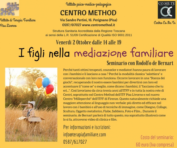 Seminario con Rodolfo de Bernart: I figli nella Mediazione Familiare