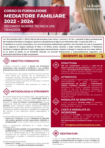 Mediatore familiare (UNI 11644/2016)