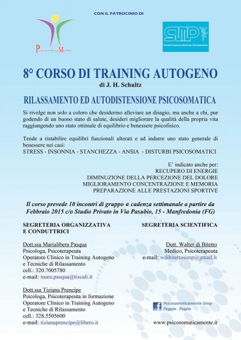 8° Corso di Training Autogeno