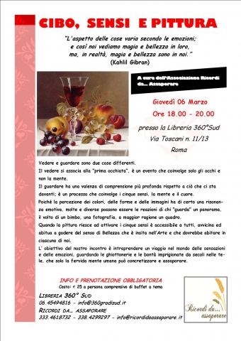 Cibo,  Sensi e Pittura