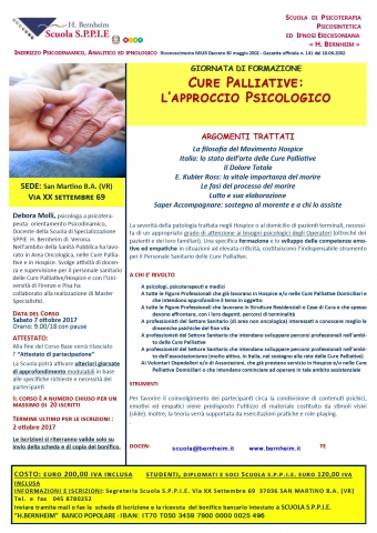 Cure palliative: l' Approccio Psicologico