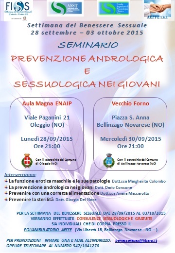 Prevenzione andrologica e sessuologica nei giovani