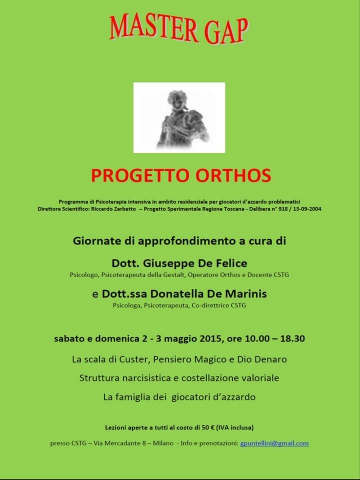 Progetto Orthos Master GAP