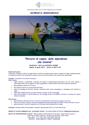 Percorsi di coppia: dalla dipendenza alla intimit&agrave;