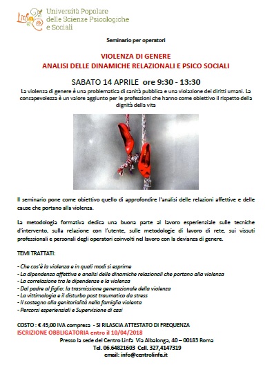Violenza di genere - Analisi delle dinamiche relazionali e psico sociali