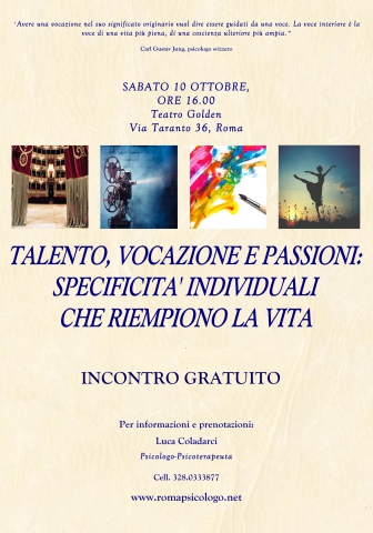 Talento, vocazione e passioni: specificità individuali che riempiono la vita