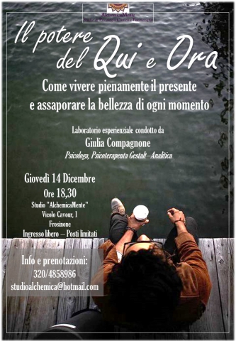 Il potere del Qui e Ora - Laboratorio Esperienziale