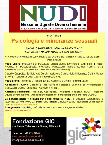 Psicologia e minoranze sessuali