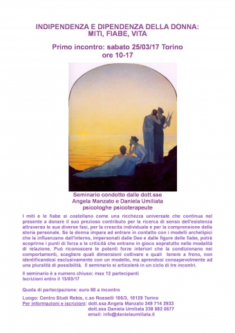 Indipendenza e dipendenza della donna: miti, fiabe, vita