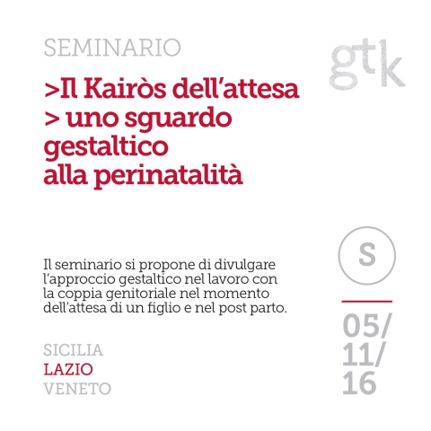 Il Kairos dell'attesa. Uno sguardo gestaltico alla perinatalità