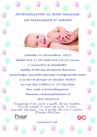 Introduzione al baby massage: un massaggio d'amore