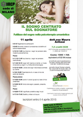 Il sogno centrato sul sognatore