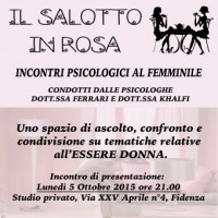 Il salotto in rosa: incontri psicologici al femminile