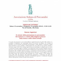 Il criterio della prevenzione in psicoanalisi