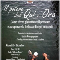 Il potere del Qui e Ora - Laboratorio Esperienziale