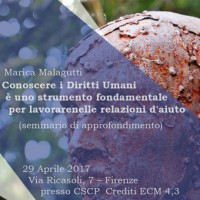 Conoscere i Diritti Umani per lavorare nelle relazioni d'aiuto