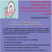 Anoressia, bulimia, disturbi atipici del comportamento alimentare