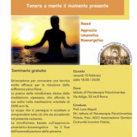 Mindfulness - tenere a mente il momento presente